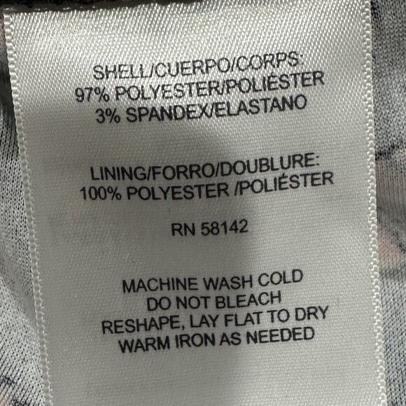 London Times Dress Women 22W Black Pink Knot Front Midi Ruffle Hem Plus Size - Picture 7 of 7